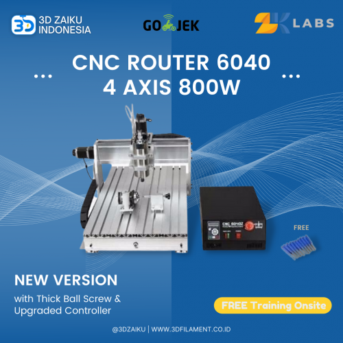 CNC Router 6040 4 Axis CNC PCB Milling 600X400X75 mm with Spindle